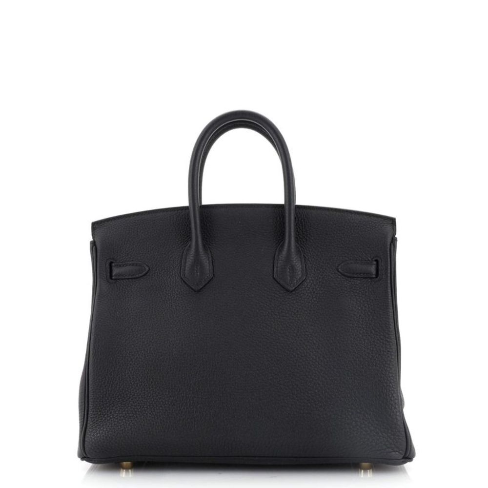 Hermes Birkin Handbag Black Togo with Gold Hardware 25 Black - Picture 4 of 10